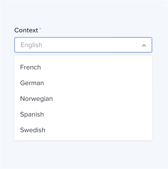 AI Analyst UI - Choose Context AI Analyst UI - Choose Context